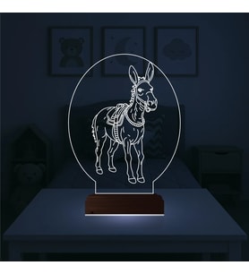 Luvivia Çocuk Odası Eşek 3D Lamba - Masa Gece Lambası