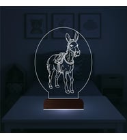 Luvivia Çocuk Odası Eşek 3D Lamba - Masa Gece Lambası