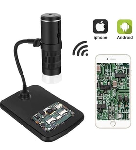 TriLine 1000X WiFi Dijital LED Kablosuz Pilli Mikroskop 1080P