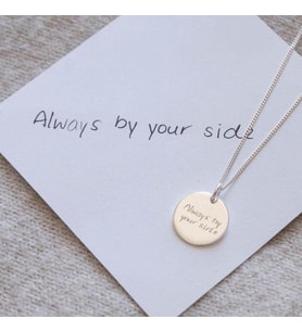 always by your side yazılı kolye sevgiliye arkadaşa hediye
