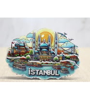 Ahşap İstanbul Temalı Magnet Alk4598