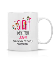 Olse Kişiye Özel Sınıf Öğretmeni Hediye Çay Kahve Kupa Bardak-002 Öğretmene Hediye Okul Hediyesi Öğrenci