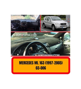 Mercedes -benz W163 1997-2005 Ön Torpido Koruma Koruyucu Kilifi Halisi Örtüsü Aksesuarları Yedek