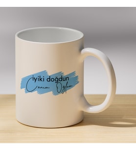 İyi Ki Doğdun Canım Oğlum Yazılı Kupa - Doğum Günü Hediyesi Kahve Kupası