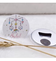 30 Adet Buton Açacak Magnet Kız Bebek Magnetleri  Uv Baskılı-