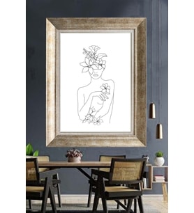 GÜMÜŞ ÇERÇEVELİ PASPARTULU TABLO C245