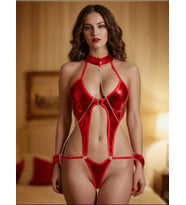 Fantezia Night Fantezi Zincirli Kelepçeli Lame Gecelik TG275440-K