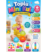 Toplu Mini Kule - Üst Üste Dizmece - Bebek Oyuncağı - Kule Oyunu