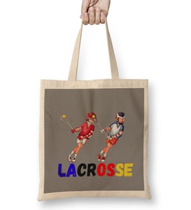 Lacrosse Girl Funny Lacrosse Bez Çanta Uzun Saplı