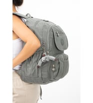 Ultra Hafif Çok Cepli Su Geçirmez Sırt Çantası Unisex Gri (Model: 571-2E) 