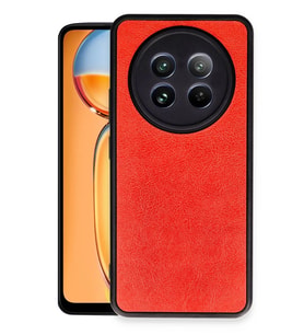 Newface Realme 12 5G Kılıf Aras Deri Kapak - Kırmızı