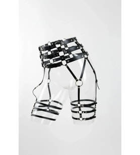 Mulvxbrf Brf02 Siyah Jartiyer Harness Yüksek Bel Çoklu Kemerli Metal Tokalı - Brf1051 (Mulvix)