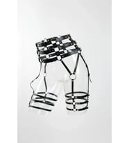 Mulvxbrf Brf02 Siyah Jartiyer Harness Yüksek Bel Çoklu Kemerli Metal Tokalı - Brf1051 (Mulvix)