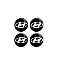 Hyundai Tasarım Damla Sticker Siyah Hyundai Jant Göbeği 5.5cm Uyumlu