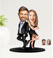 Kişiye Özel Karikatürlü  Sevgililer Günü Hediyesi   MDF Biblo
