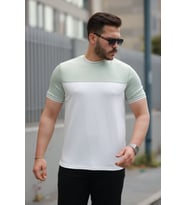 Erkek Parçalı Renk Kısa Kollu Tişört