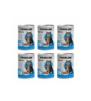 Foodline Somonlu Yetişkin Kedi Konservesi 400 Gr x 6 Adet