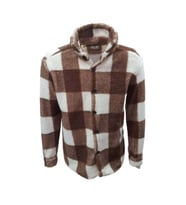 Yegua Y00789 Erkek Kareli Kuzu Peluş Gömlek - Y00789 - Kahverengi - ST00789-Kahverengi-S (Kahverengi)