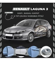Renault Laguna 3 Oto Araç Kapı Koruma Fitili 5metre Parlak Gri Renk