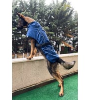 Büyük Irk Köpek Yağmurluğu, Su Geçirmez Köpek Montu, Lacivert 9-55kg