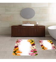 Banyo Halısı Ikili Klozet Takımı Kaymaz Tabanlı Banyo Paspas Takımı (Karışık)