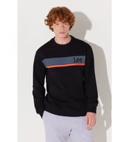 Lee Bisiklet Yaka Regular Fit Erkek Sweatshirt - L232501 (Siyah)