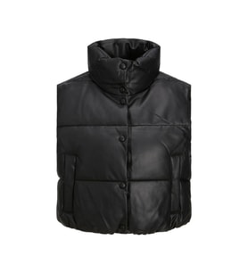 JJXX 12236382 Jxbreezy Faux Leather Şort Vest Otw Siyah