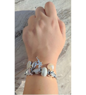 Charm Bileklik Çelik Silver  Hediyelik