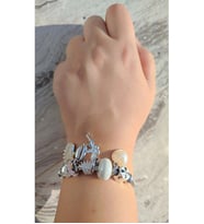 Charm Bileklik Çelik Silver  Hediyelik