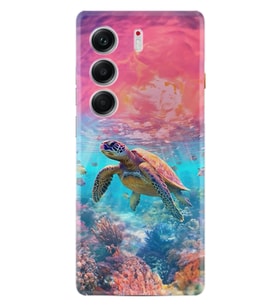 Camon 40 4G Kılıf Boutique Baskılı Resimli Kaplumbağa Pcode -065