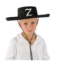 Z Logolu Çocuk Boy Bağcıklı Zorro Şapkası