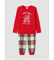 LCW Kids Kırmızı Bisiklet Yaka Kız Çocuk Pijama Takım