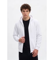 Erkek Fermuarlı Kapüşonlu Cepli İçi Polarlı Sweatshirt