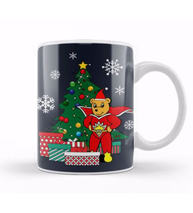 SuperTed Around The Christmas Tree Kupa Bardak Porselen