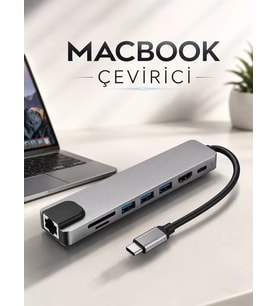 Northcity Çoklu Bağlantı Çevirici Adaptör Macbook 3 in 1 Type-C To HDMI USB 3.0