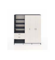 Hyperion Dolap 16 Raflı 2 Çekmeceli 3 Kapaklı 220x44x243 Antrasit-Aytaşı/Aytaşı