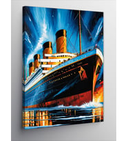 Kanvas Tablo Pastel Titanic Çizimi
