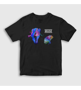 Presmono Unisex Çocuk Siyah The 2nd Law Muse T-Shirt 70581tt