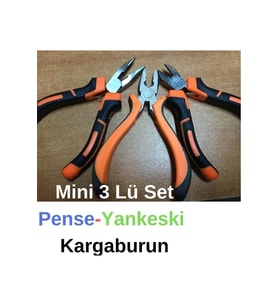 Mini 3lü Set Pense Kargaburun Yankeski Takı Yapım Seti Elektronik