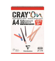 ESMO CD 966518 CLAIREFONTAINE CRY'ON A4 ÜSTTEN SPİRALLİ ÇOK AMAÇLI ÇİZİM BLOK 120gr 50yp