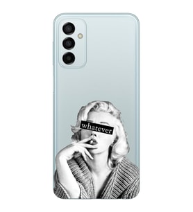 Samsung Galaxy M23 Uyumlu Marilyn Monroe Desenli Şeffaf Telefon Kılıfı