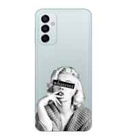 Samsung Galaxy M23 Uyumlu Marilyn Monroe Desenli Şeffaf Telefon Kılıfı