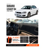 SUBARU LEGACY B4 (1998-2003) Uyumlu Torpido Örtüsü Torpido Kılıfı - Siyah Bej