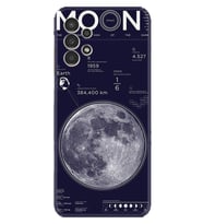 Samsung Galaxy M14 Kılıf Uyumlu Resimli Desenli Baskılı Silikon Moon info 1424
