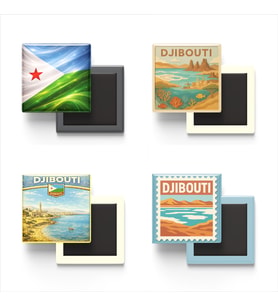 Buzdolap Magnetleri - Cibuti Cibuti - Djibouti - 4'lü Set Magneti