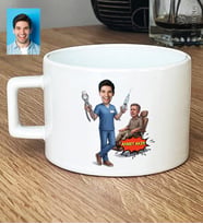 Kişiye Özel Karikatürlü Erkek Diş Hekimi Lüks Fincan Tıp Bayramı Hediyesi