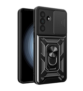 Samsung Galaxy A37 5g Pars Lens Yüzüklü Silikon - Siyah