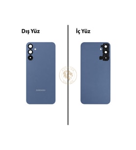 Samsung Galaxy A15 Mavi Renk Uyumlu Lensli Arka Kapak Arka Cam Batarya Kapağı Pil Kapağı Lazer Kesim Back Cover Galaxy A15 Uyumlu