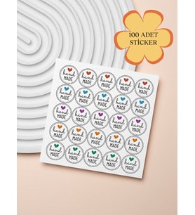 100 Adet Teşekkür Ederiz Stickers Paketleme Kargo Çıkartma PYT0KSTK133