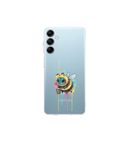 Samsung Galaxy M14 ile uyumlu Splash arı tasarımlı şeffaf silikon kılıf